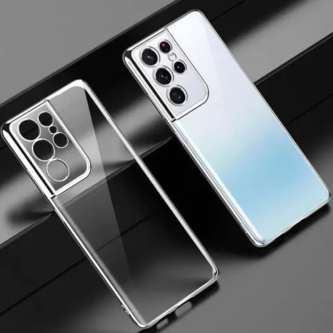 S21 Mobile Phone Case Electroplating Transparent Ultra-thin All-inclusive Anti-fall