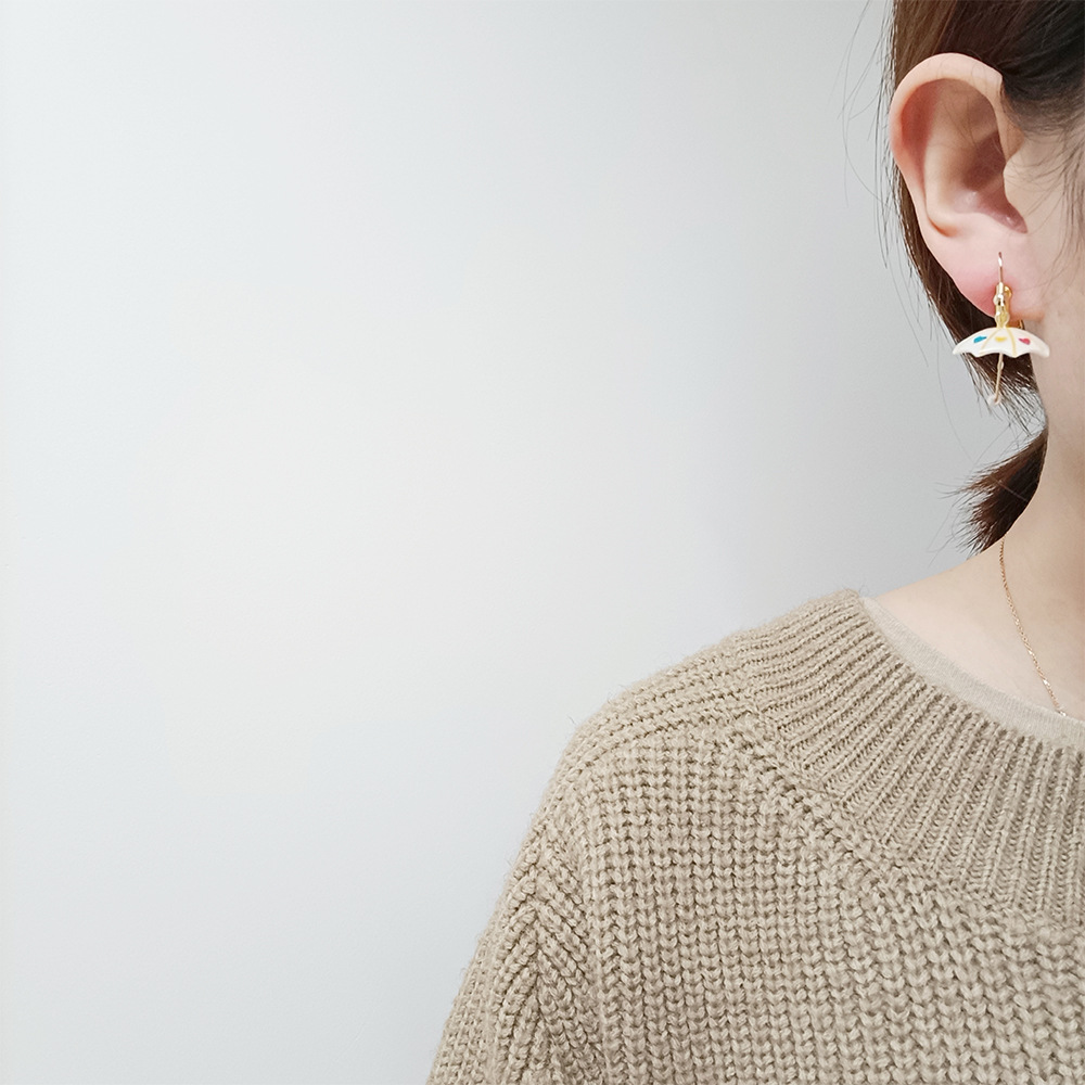 Women's Rainbow Geometric Umbrella Half Stereo Stud Earrings