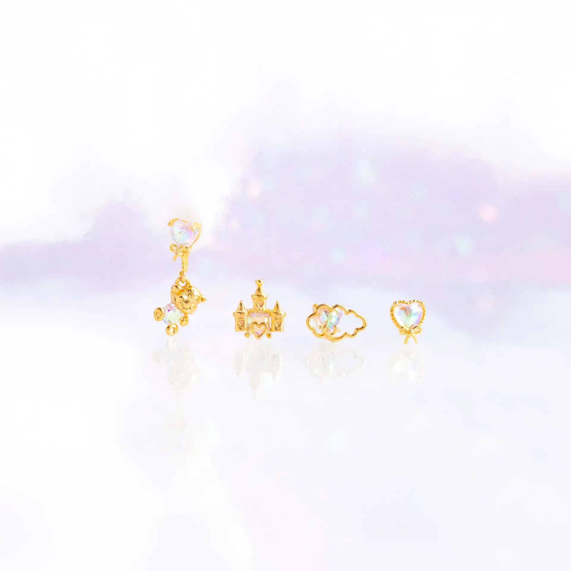 Women's Fashion Bear Copper Plated 18k Gold Earrings