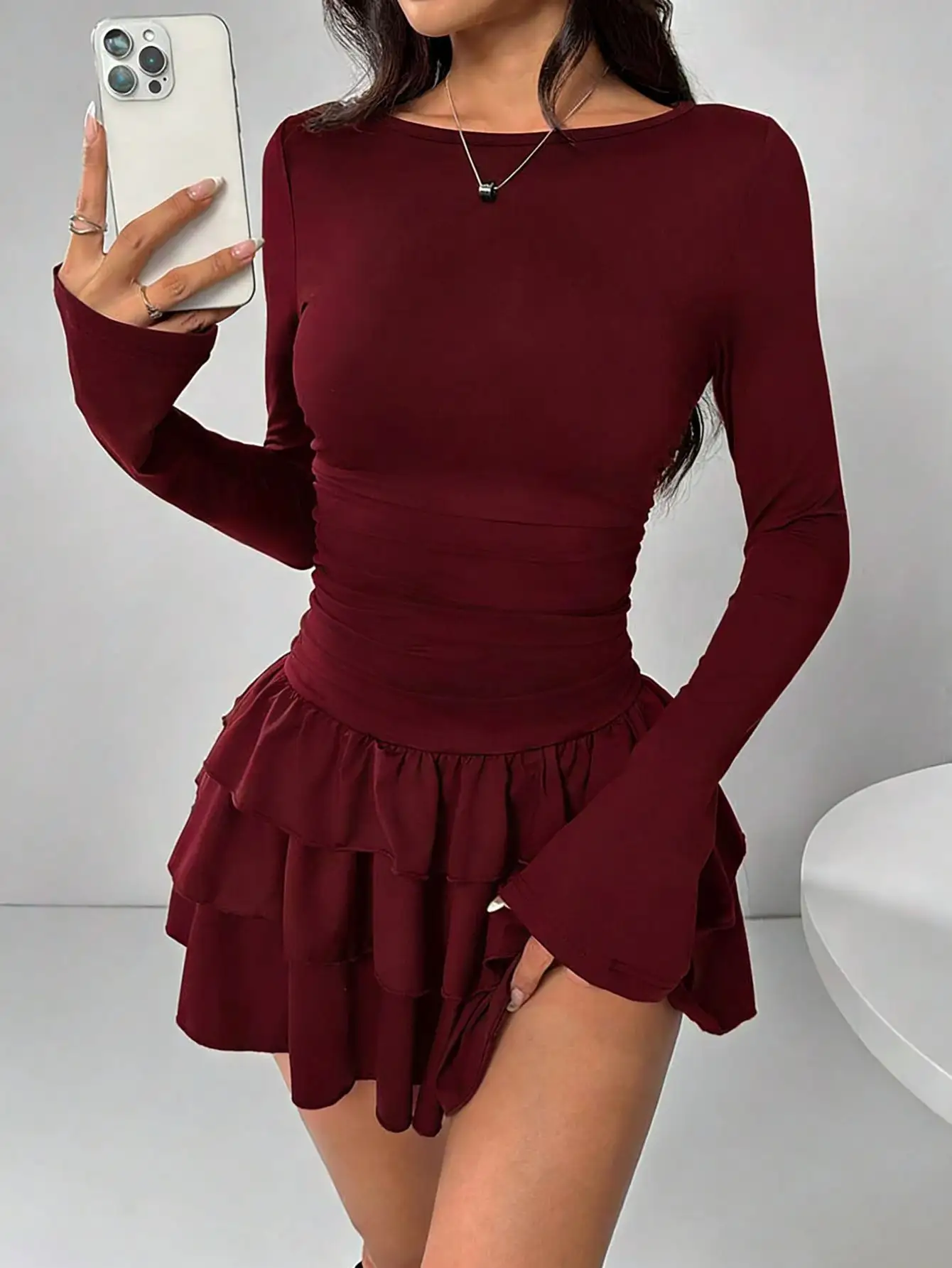 New Women's Autumn And Winter Solid Color