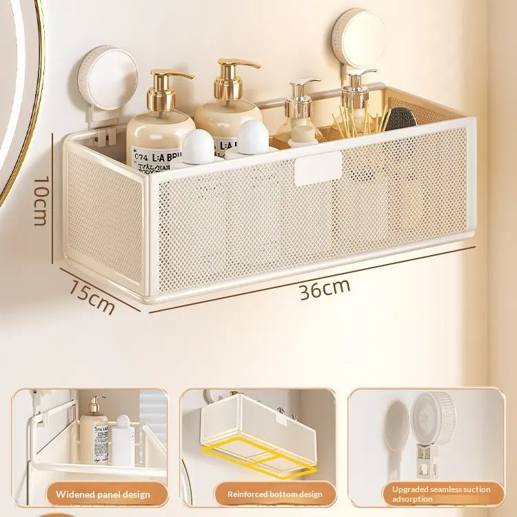 Bathroom Storage Rack, Wall-mounted Washing Station Shelf
