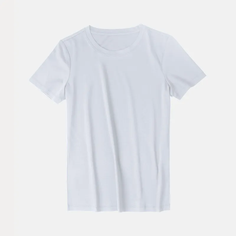 Women's Pure Cotton Simple And Versatile Short-sleeved T-shirt Women's Clothing - 1White