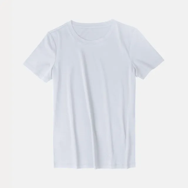 Women's Pure Cotton Simple And Versatile Short sleeved T shirt Women's Clothing 1White - Shop at LoveMi