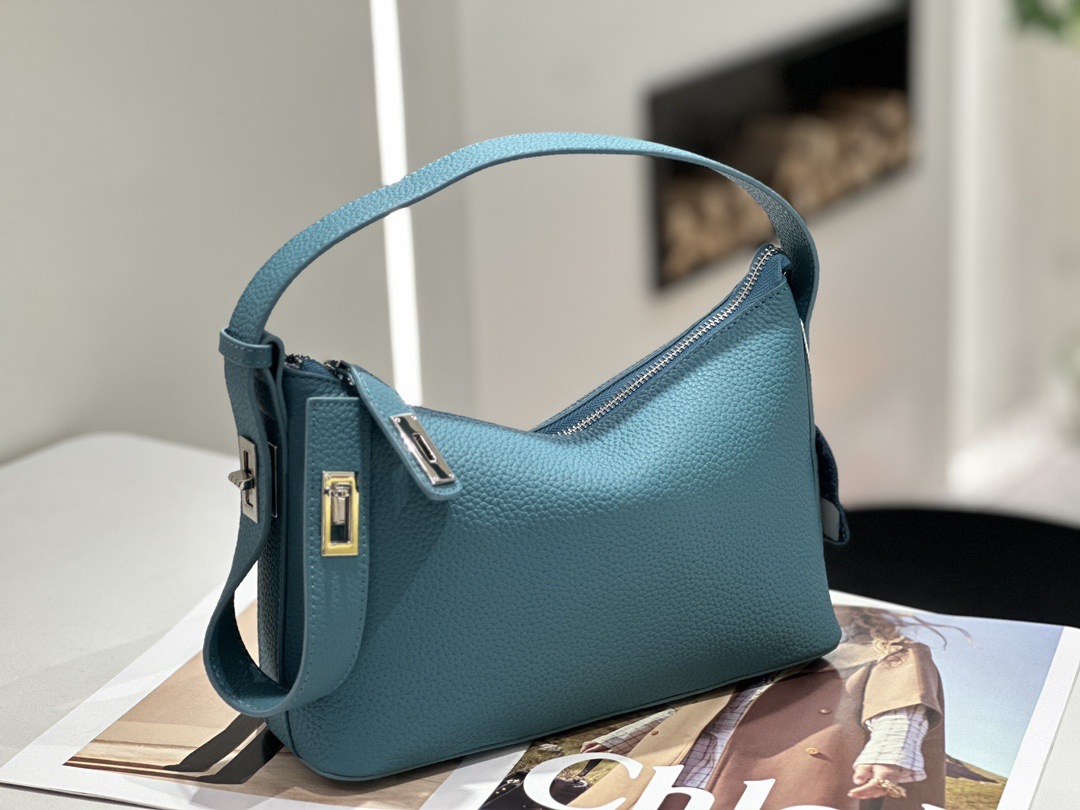 Sac sous les bras en cuir de vache de première couche – Image 5