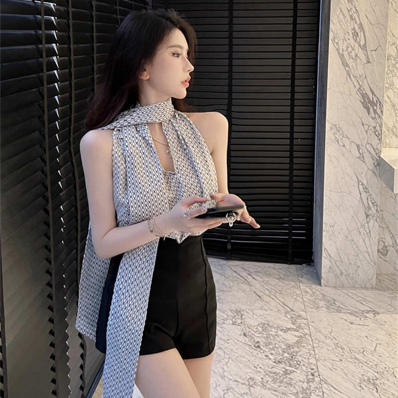 V-neck Slim Shirt Design Niche Top