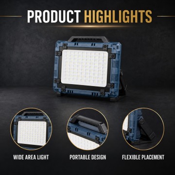 W8110-1 վերալիցքավորվող LED նախազգուշացման լույս՝ 18650 մարտկոցներով