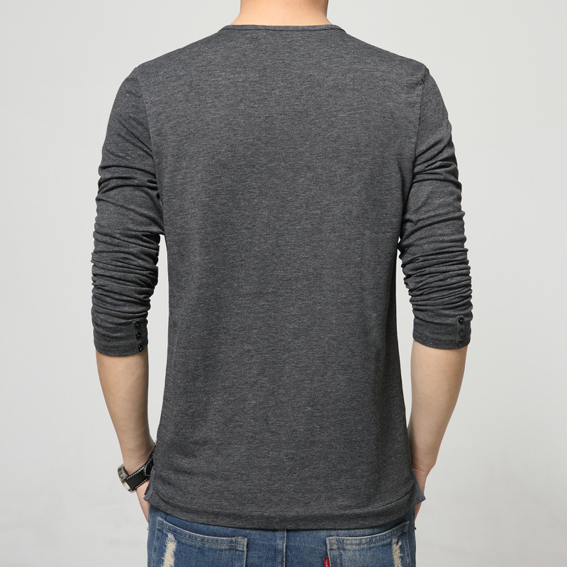 Title 5, Mens Cotton Long-sleeved T-shirt Korean Versio...