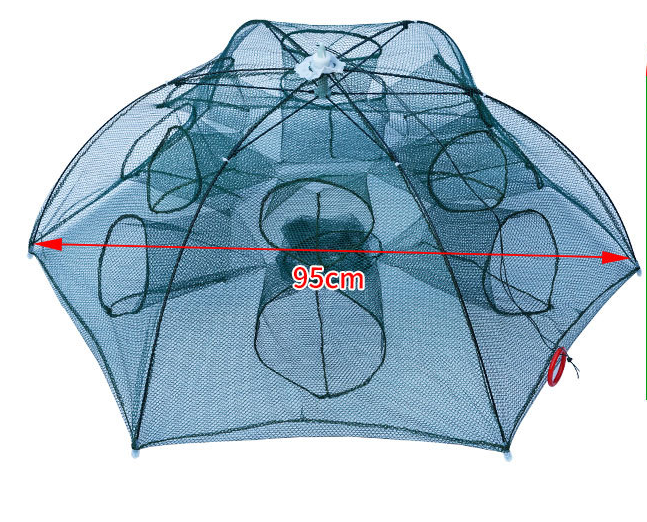 Strengthened 4-20 Holes Automatic Fishing Net Shrimp Cage Nylon Foldable Fish Trap Cast Net Cast Fold Crab Trap Fishing Network