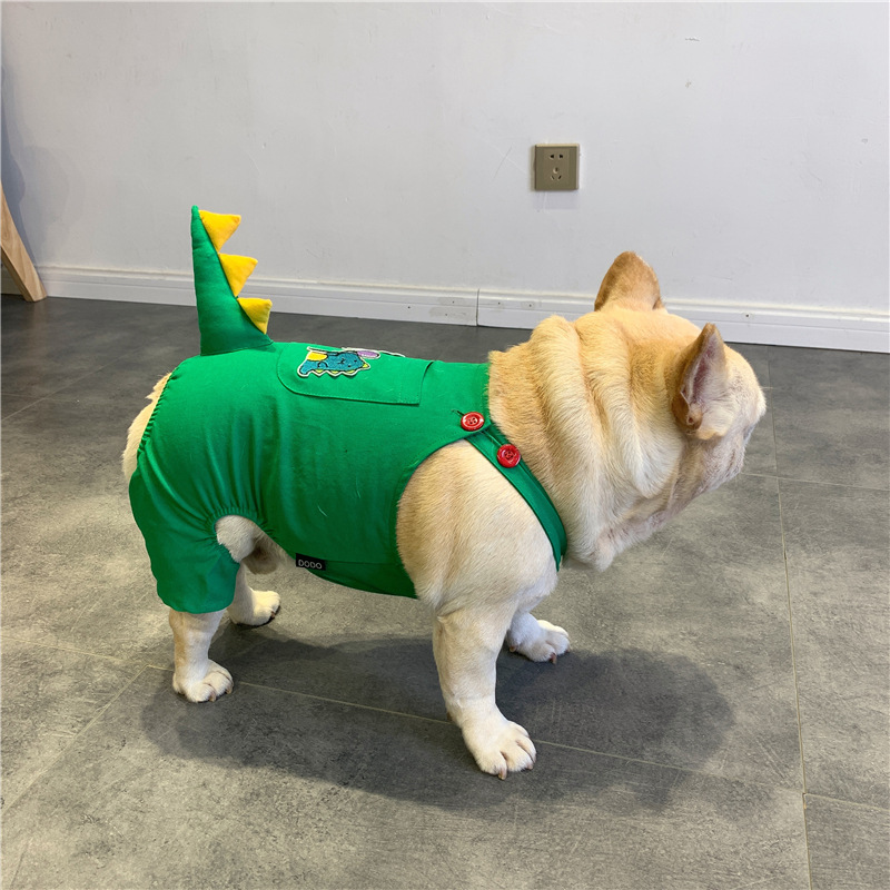 Pet Dog Suspenders French Dinosaur Clothes image 5