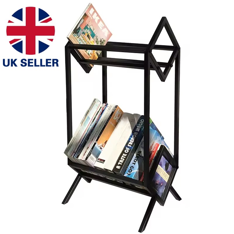 Metal Vinyl Record Stand Holds 140-160 LPs Black Storage Organizer&Display Rack — image 7