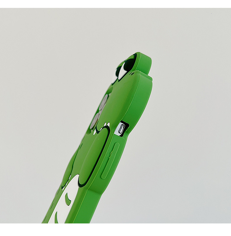 Green Cartoon Cute Soft Silicone Full Cover Phone Case - Image 2