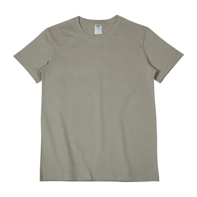 Casual Loose Round Neck Cotton Basic Short Sleeves Sand S - Shop at LoveMi