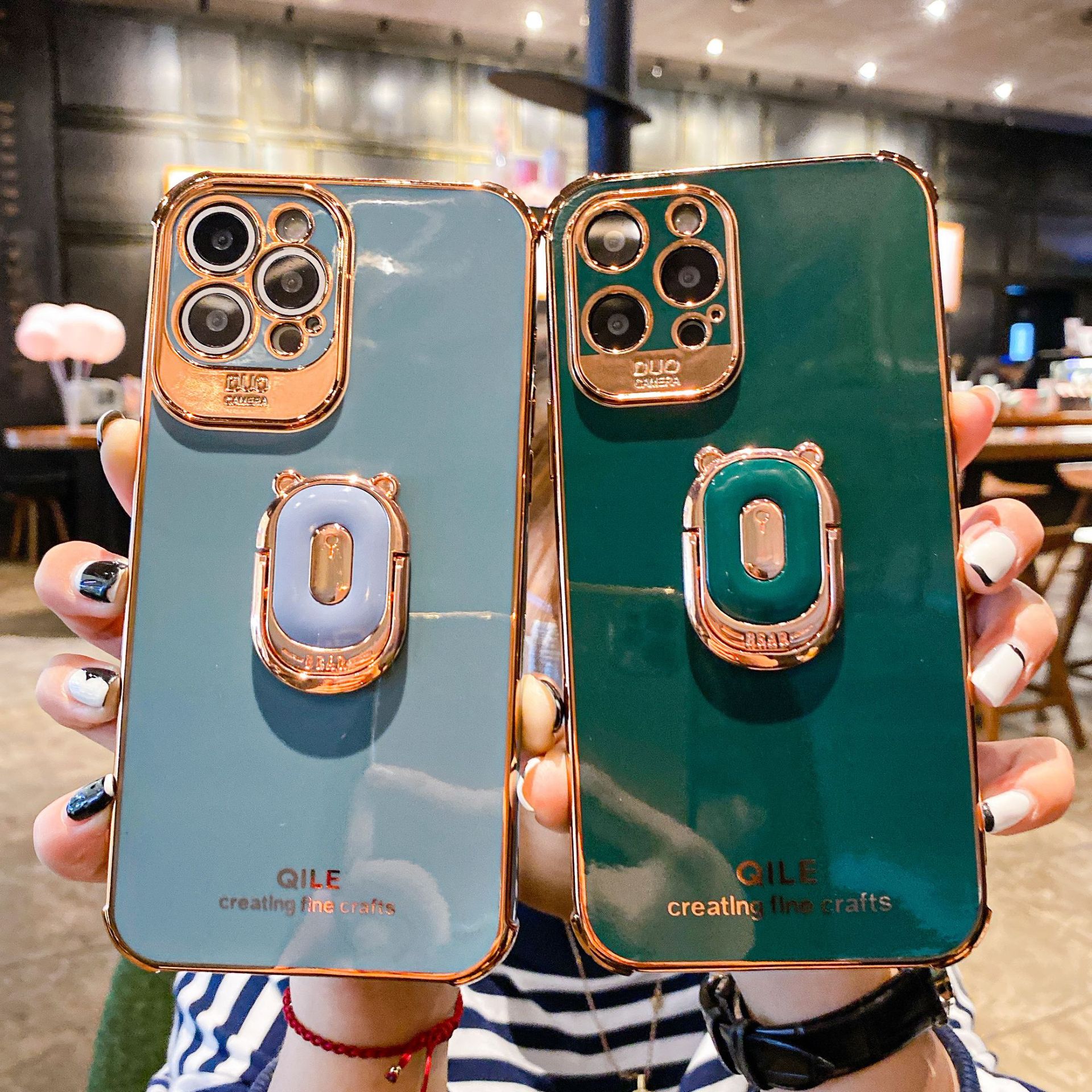 Electroplated Mobile Phone Shell Bear Bracket Fine Hole - Image 7