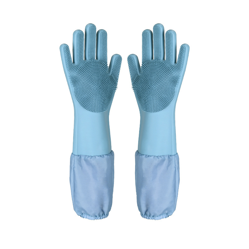 Title 10, Silicone Dishwashing Gloves Female Waterproof H...