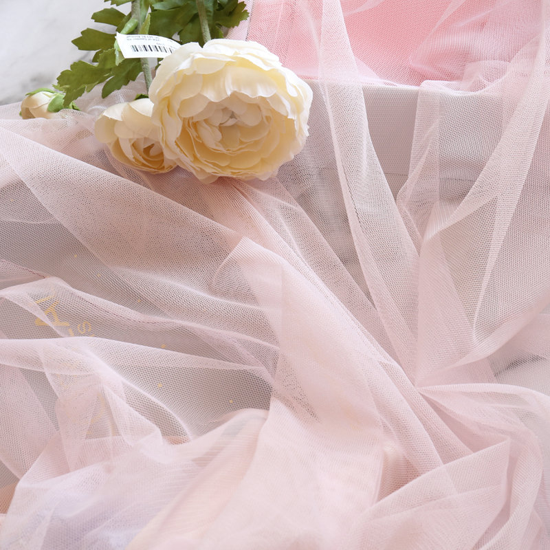 High Waisted Embroidered Mesh Skirt