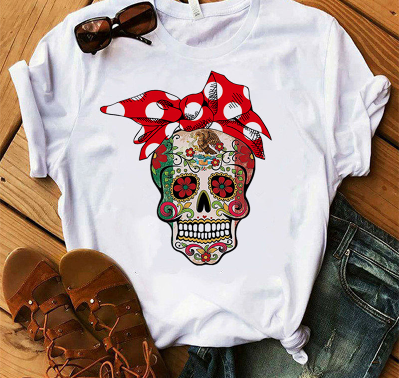 Title 13, Ladies Fashion Skull Top T-shirt Hip Hop Retro ...