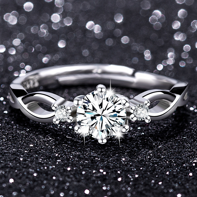 Eight Heart Eight Arrow Zircon Moissanite Ring
