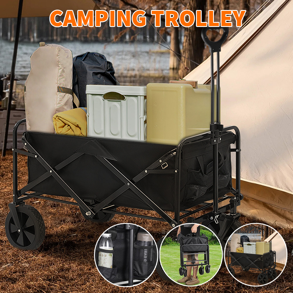 330LB Heavy Duty Foldable Trolley Cart Wagon Garden Beach Camping Festival — image 6