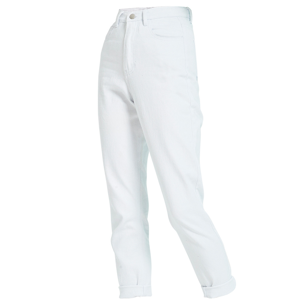 Title 6, White High-waisted Straight-leg Jeans Women Fal...