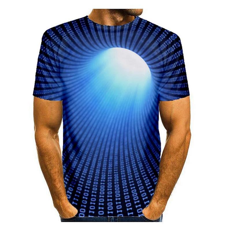 Title 39, Mens Fashion Casual 3D Print Short-sleeved Top...