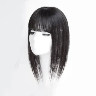 Women's Forehead Bangs Wig - Natural Black