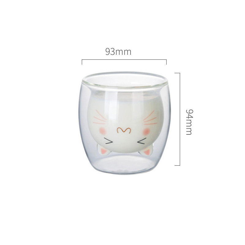 Title 5, Cute Bear Cup Double Layer Heat Resistant Glass