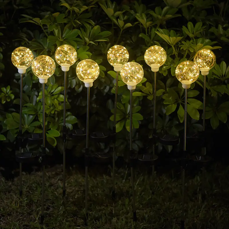 LED Ball Lawn Light Stainless Steel Pole