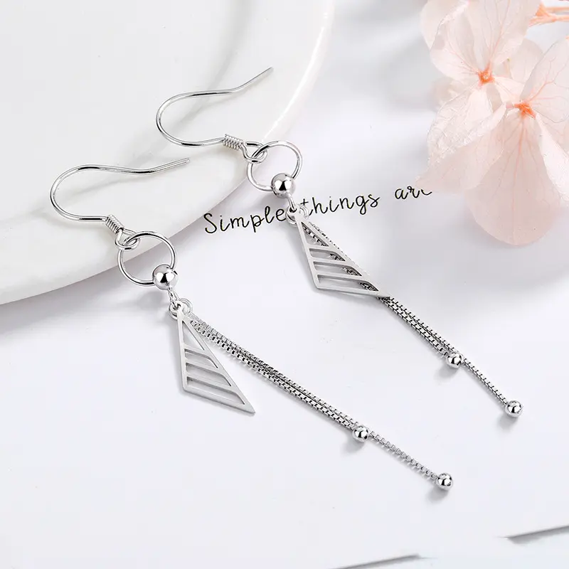 S925 Sterling Silver Tassel Fashion Earrings