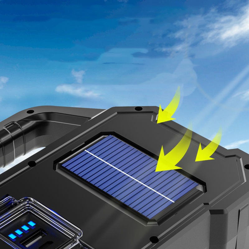 Outdoor Waterproof Solar Power Charger Flashlight Strong Light — foto 7