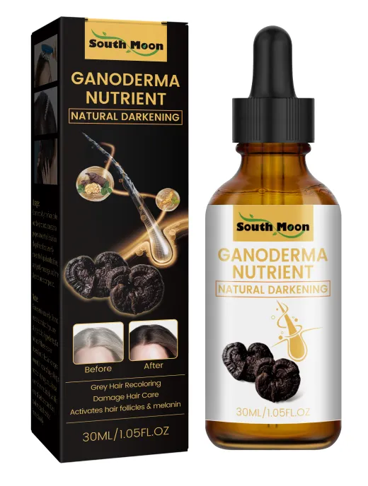 South Moon Black Ganoderma White To Black Hair Treatment Nourishing Hair Moisturizing Hair Repairing Massage Serum 2Pcs - Shop at LoveMi