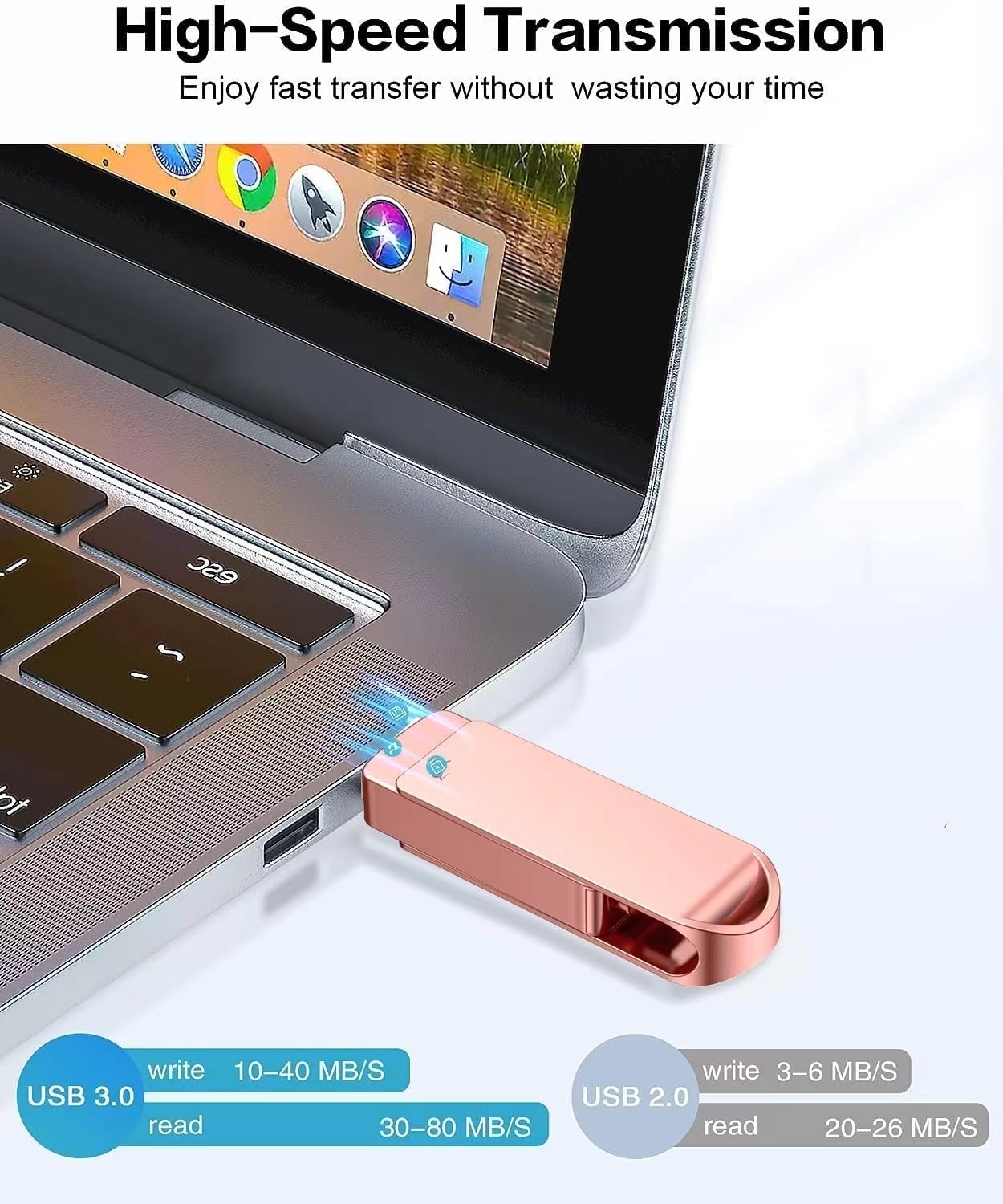 iPhone Photo Stick: High-Speed Memory Drive. MFi certified high-quality iPhone flash drive: The MFi-certified USB flash drive for iPhone can ensure high quality, and also provide you with excellent performance, allowing you to store data more safely! Made