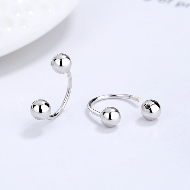 Title 5, S925 Sterling Silver Screw Pattern Tightening B...