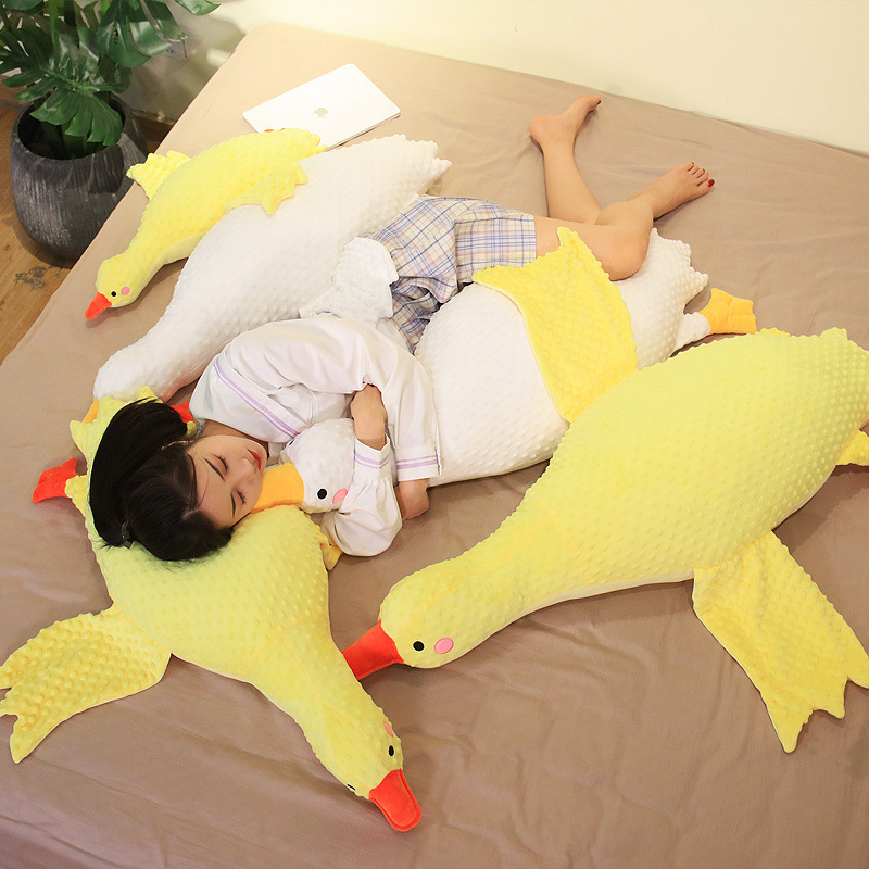b0626eca af97 47bc 9cce 436a6b0b5fce - Comfort White Goose Beanie Velvet Baby Comfort Anti-startle Exhaust Stuffed Toy Plane Pillow Cushion