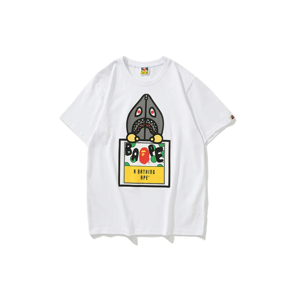 Three-dimensional Colour Monogram Print T-shirt Casual Sports Short Sleeve