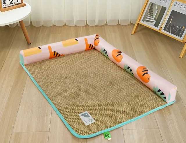 Pet Mat Ice Rattan Weaving Cartoon Fat Cat - Shop at LoveMi