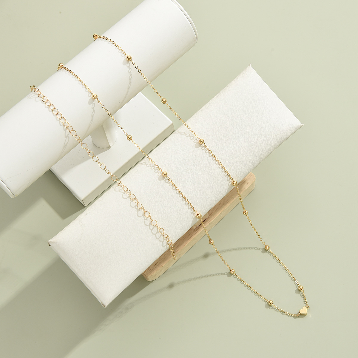 Creative And Fashionable Heart-shaped Bead Waist Chain, Golden Alloy Waist Chain For Women, Summer Accessory.