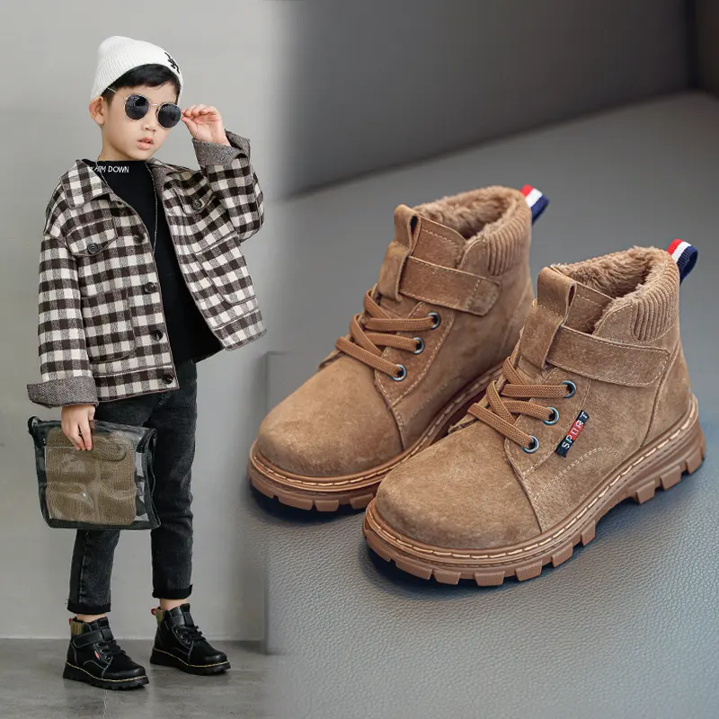 New British Style Children's Boots for Autumn and Winter