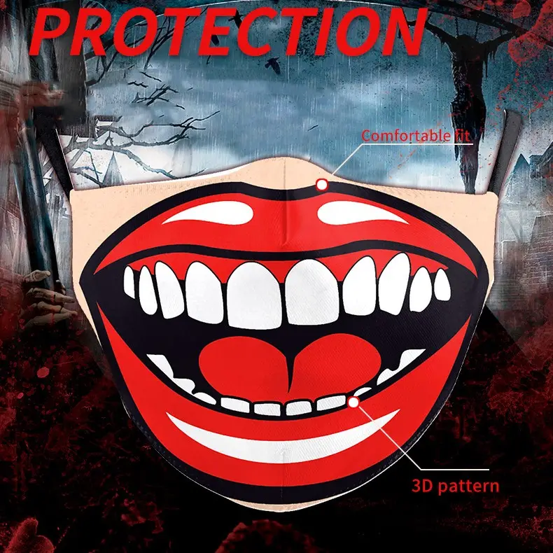 Halloween Double-layer Ear Washing Creative Digital Printing