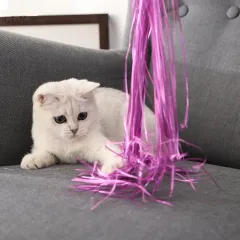 Cat Toy Fairy Wand Tricolor Bell Tassel - Pink - View 1