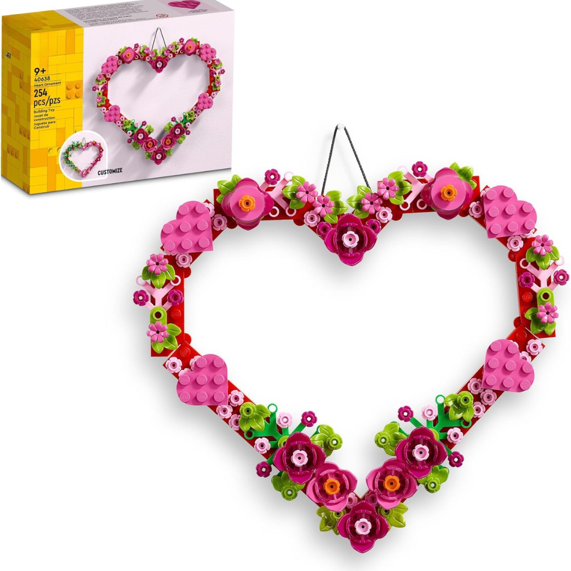 Ensemble de jouets de construction d'ornement en forme de cœur, artisanat – Image 4