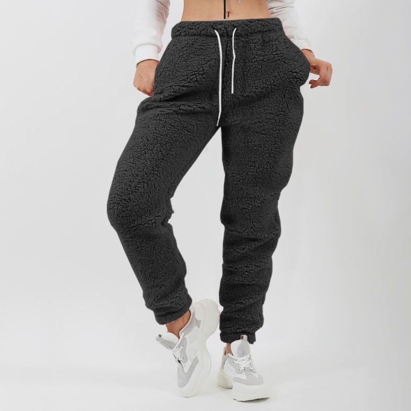 Title 4, Solid color fleece sweatpants trousers with poc...