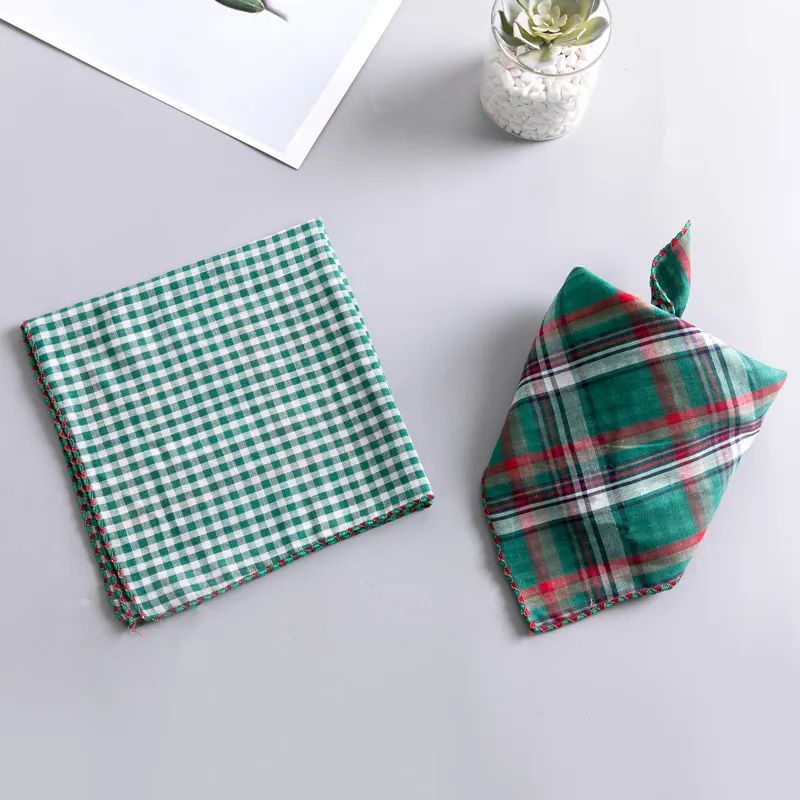 Dog Turban Birthday Gift Water Bib Double-sided Turban - Green