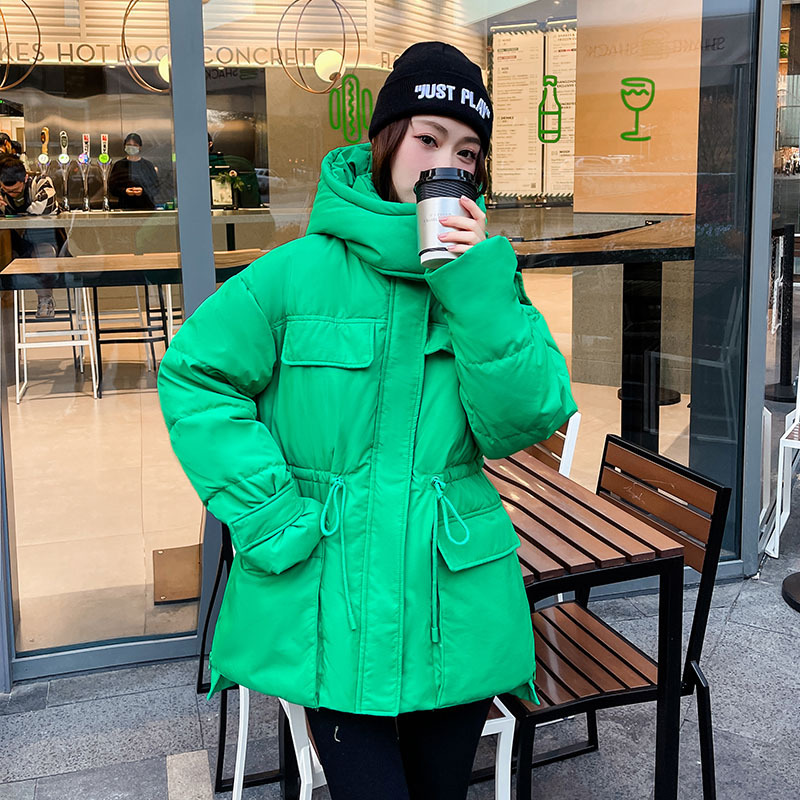 Women's Thick White Duck Waist Down Winter Popular Jacket Green - Shop at LoveMi