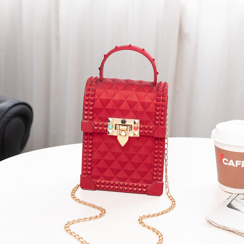 Bolsa Feminina De Couro, Bolsa De Ombro Para Celular, Com Corrente, Para Moedas E Bolsos Red - Shop at LoveMi