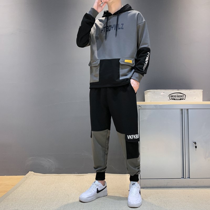 Title 5, Hooded Jacket Youth Casual Sports Suit Trend