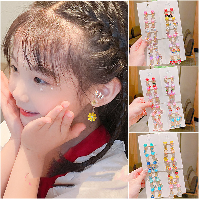 Children's Earless Princess Gem Cute Cartoon Ear Clip