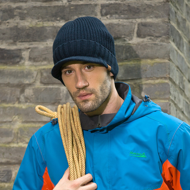 Men's Warm Thick Duck Tongue Knitted Hat thumbnail 1