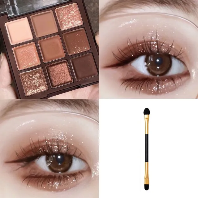 Chocolate Jiugongge Grid Earth Color Pure Nude Makeup Eye Shadow Plate Chocolate Nine Colors - Shop at LoveMi