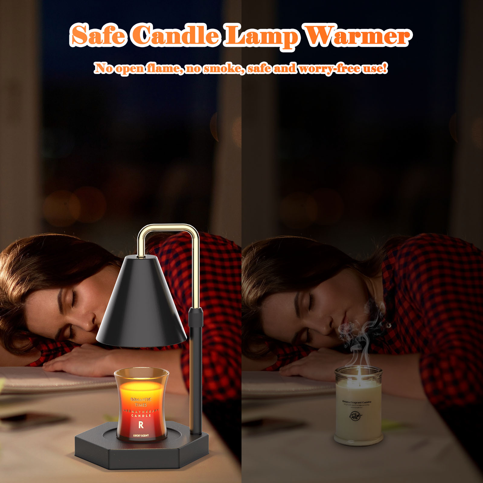 Electric Candle Warmer with Timer and Dimmable Settings. Brightness & Height Adjustment: Our candle warmer has the function of adjusting the light, 4 kinds of light brightness, can meet your different needs, the brighter the light, the faster the candle m