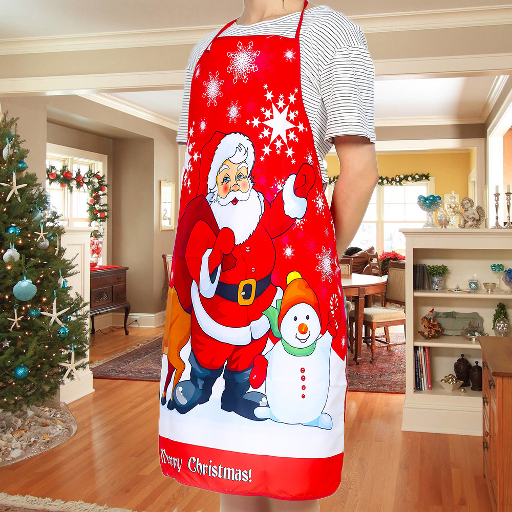 Title 7, Fashionable Fabric Printed Snowman Christmas Apron